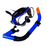Набор для плавания Sportex взрослый, маска+трубка (ПВХ) E39247-1 синий