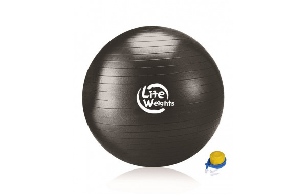 Гимнастический мяч Lite Weights 1869LW 100см, ножной насос, черный 600_380