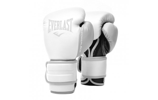 Боксерские перчатки тренировочные Everlast Powerlock PU 2 12oz бел. P00002289 600_380