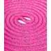 Скакалка для художественной гимнастики Amely RGJ-403, 3м, розовый/серебряный, с люрексом 75_75