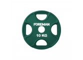 Диск олимпийский обрезиненный Foreman PRR, 10 кг PRR-10KG Зеленый