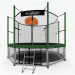 Батут i-Jump Classic Basket 14FT 427 см с нижней сетью и лестницей зеленый 75_75