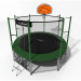Батут i-Jump Classic Basket 14FT 427 см с нижней сетью и лестницей зеленый 75_75