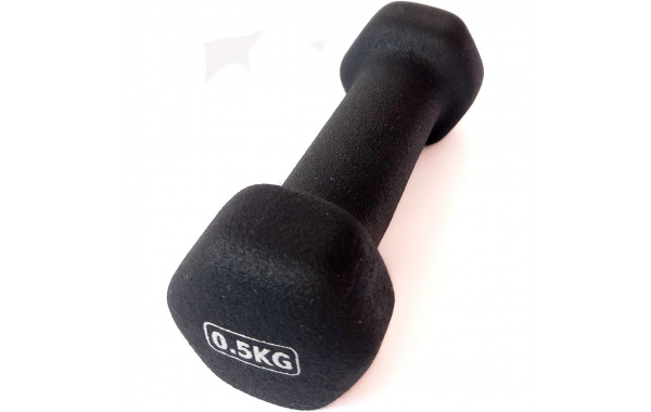 Гантель неопреновая 0,5 кг (черная) Sportex HKDB118-0.5 600_380