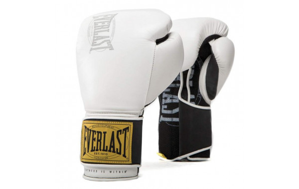 Боксерские перчатки Everlast 1910 Classic 12oz белый P00001705 600_380