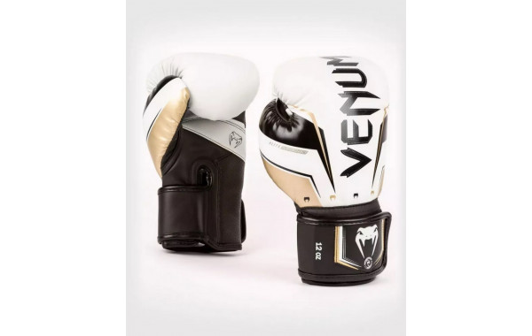Перчатки Venum Elite Evo 04260-226-14oz белый\золотой 600_380