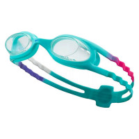 Очки для плавания детские ПРОЗРАЧНЫЕ линзы, нерегул .пер., бирюзовая оправа Nike Easy Fit NESSB166339
