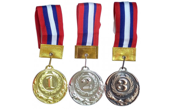 Медаль Sportex 3 место (d6 см, лента триколор в комплекте) F11743 600_380