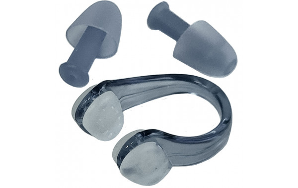Комплект для плавания беруши и зажим для носа Sportex C33422-2 черный 600_380
