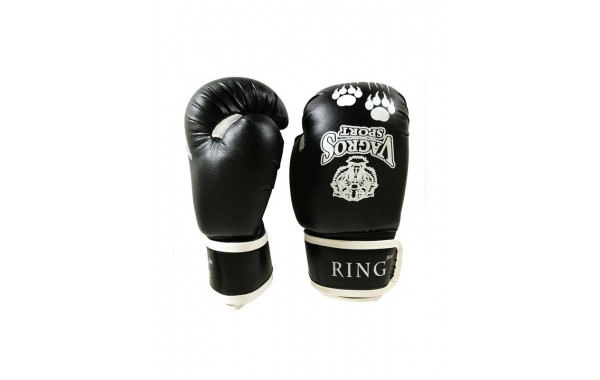 Перчатки боксерские VagroSport RING 10 унций RS510 черный 600_380