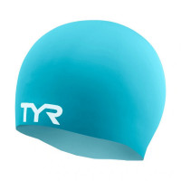 Шапочка для плавания TYR Wrinkle Free Silicone Cap LCS-441 голубой