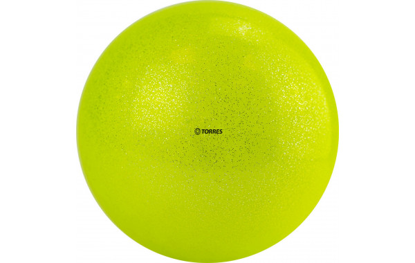 Мяч для художественной гимнастики d19см Torres ПВХ AGP-19-03 желтый с блестками 600_380