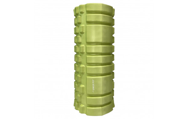 Ролик массажный для йоги и фитнеса 33 см UnixFit FRU33CMGN зеленый 600_380