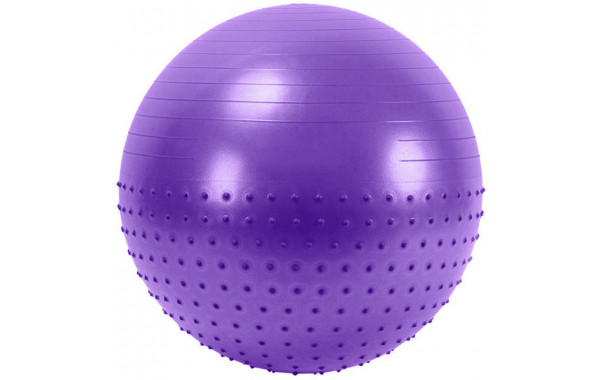 Мяч гимнастический Sportex Anti-Burst полу-массажный 65 см FBX-65-2, фиолетовый 600_380