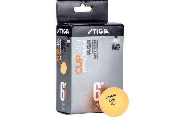 Мячи для настольного тенниса Stiga Cup ABS 1110-2503-06 6 шт оранжевый 600_380