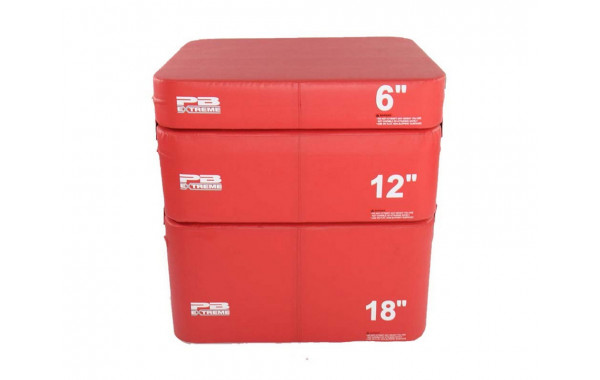 Набор плиобоксов Perform Better Extreme Foam Plyobox Set 3 3401 красный 15 см, 31 см, 46 см, красный 600_380