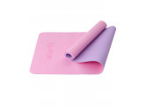 Коврик для йоги и фитнеса 183x61x0,4см Star Fit TPE FM-201 розовый пастель\фиолетовый пастель