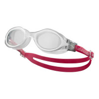 Очки для плавания ПРОЗРАЧНЫЕ линзы, нерегулир. переносица, белая оправа Nike Flex Fusion NESSC152613