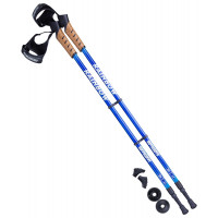 Палки для скандинавской ходьбы Berger Rainbow, 77-135 см, 2-секционные, синий/голубой