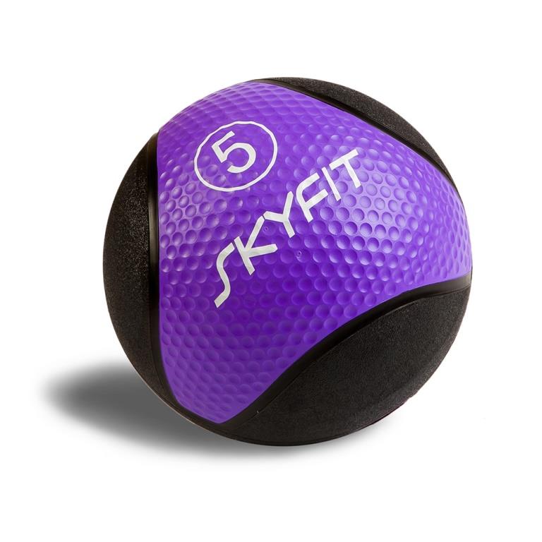 Медицинский мяч 5 кг SkyFit SF-MB5k черный-фиолетовый 768_768