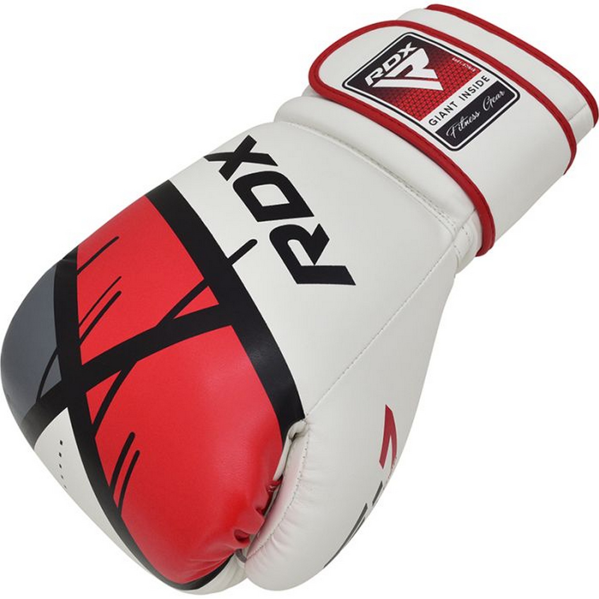 Перчатки тренировочные RDX BGR-F7R-12oz белый\красный 2000_2000