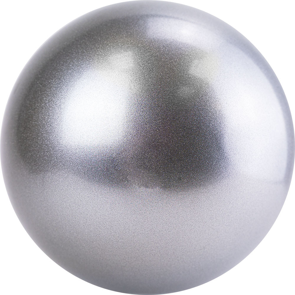 Мяч для художественной гимнастики однотонный AG-19-06, диам. 19 см, ПВХ, серебристый 1000_1000