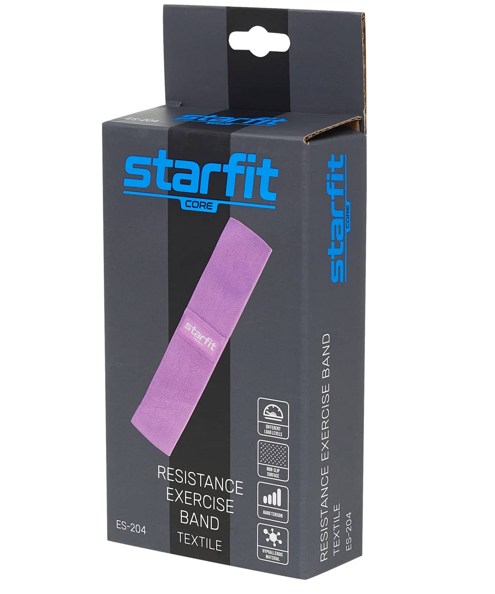 Мини-эспандер Star Fit высокая нагрузка, текстиль ES-204 фиолетовый пастель 1667_2000