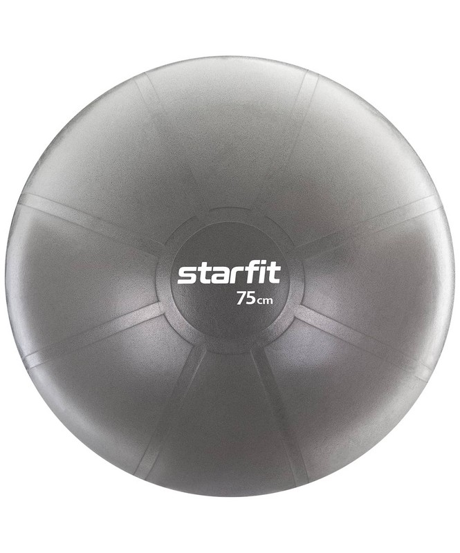 Фитбол Star Fit Pro GB-107, 75 см, 1400 гр, без насоса, серый, антивзрыв 665_800