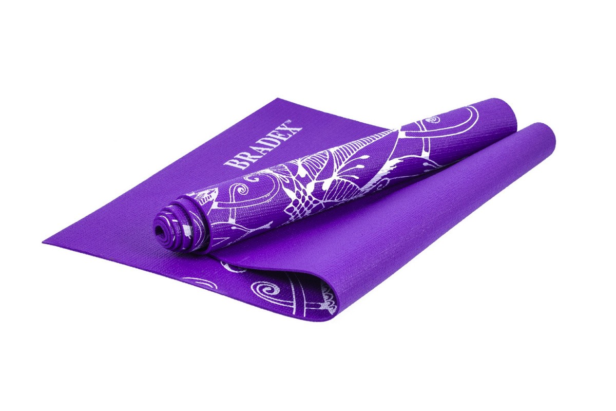 Коврик для йоги и фитнеса 173x61x0,4см Bradex с рисунком Виолет SF 0405 1200_800