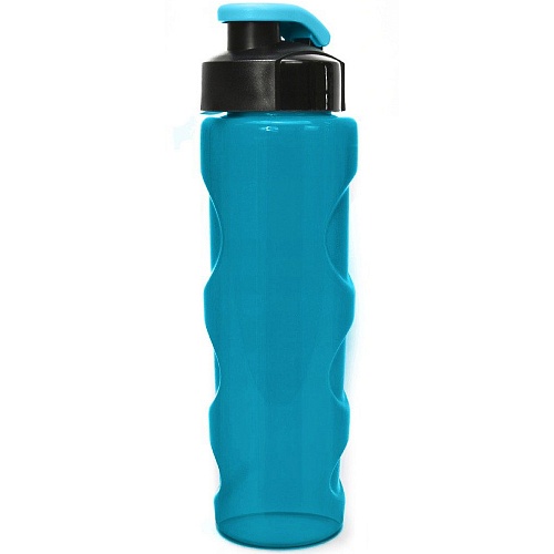 Бутылка для воды HEALTH and FITNESS, 700 ml., anatomic, прозрачно/морской зеленый КК0162 500_500