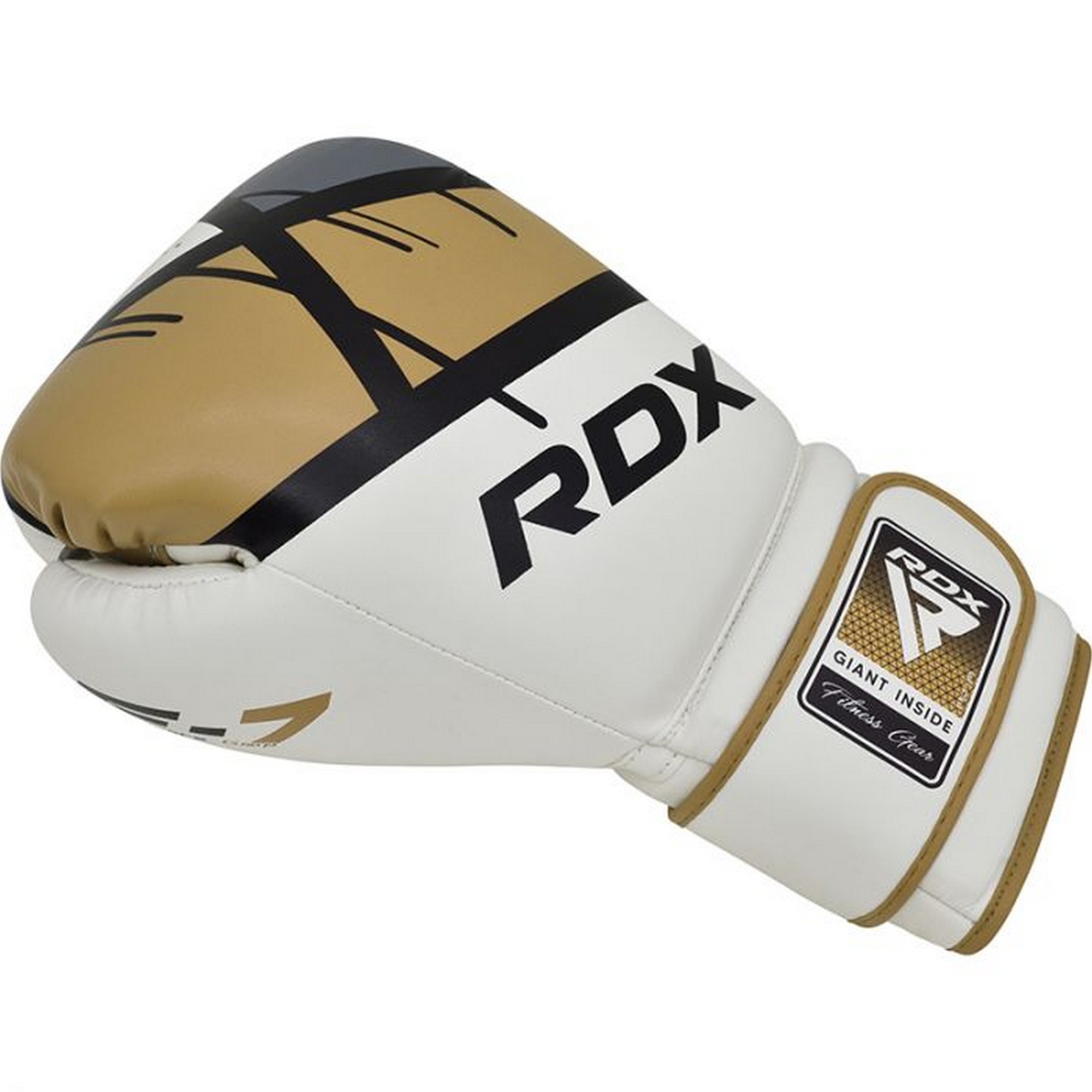 Перчатки тренировочные RDX BGR-F7GL-8oz белый\золотой 2000_2000