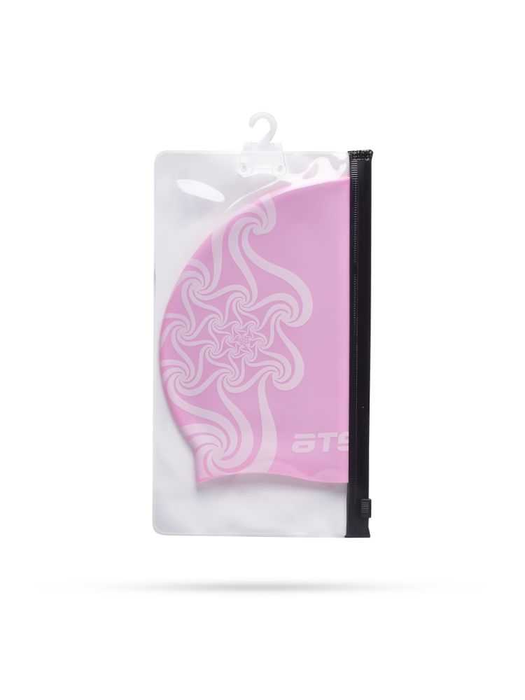 Шапочка для плавания Atemi PSC302 розовая(кружево) детская 750_1000