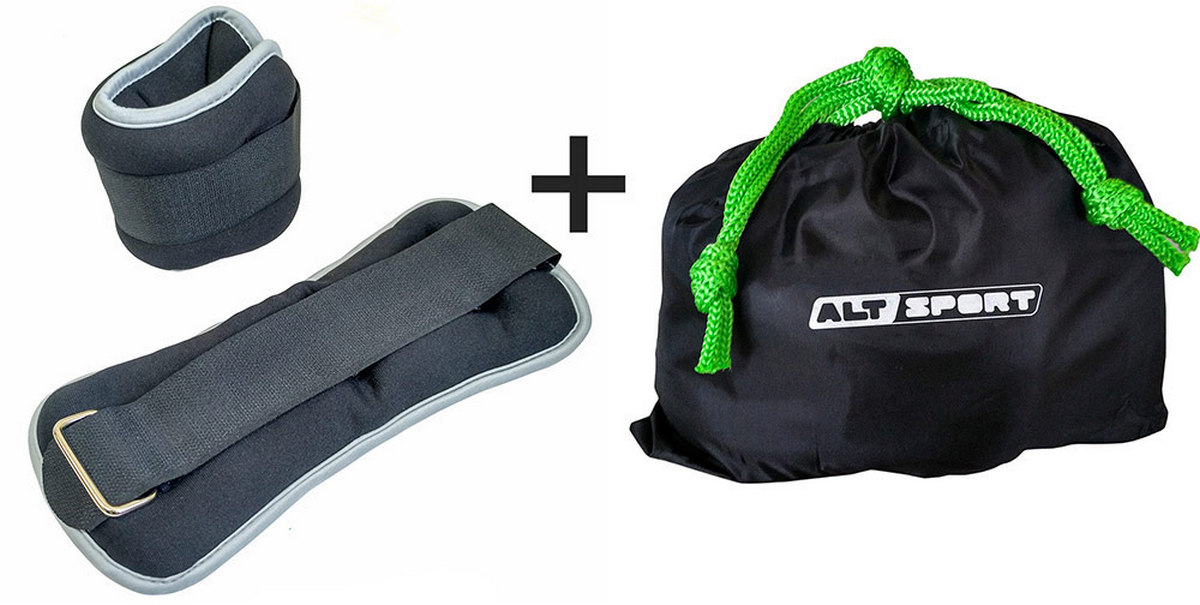 Утяжелители Sportex ALT Sport (2х1,5кг), нейлон, в сумке HKAW104-3 черный с серой окантовкой 1200_605