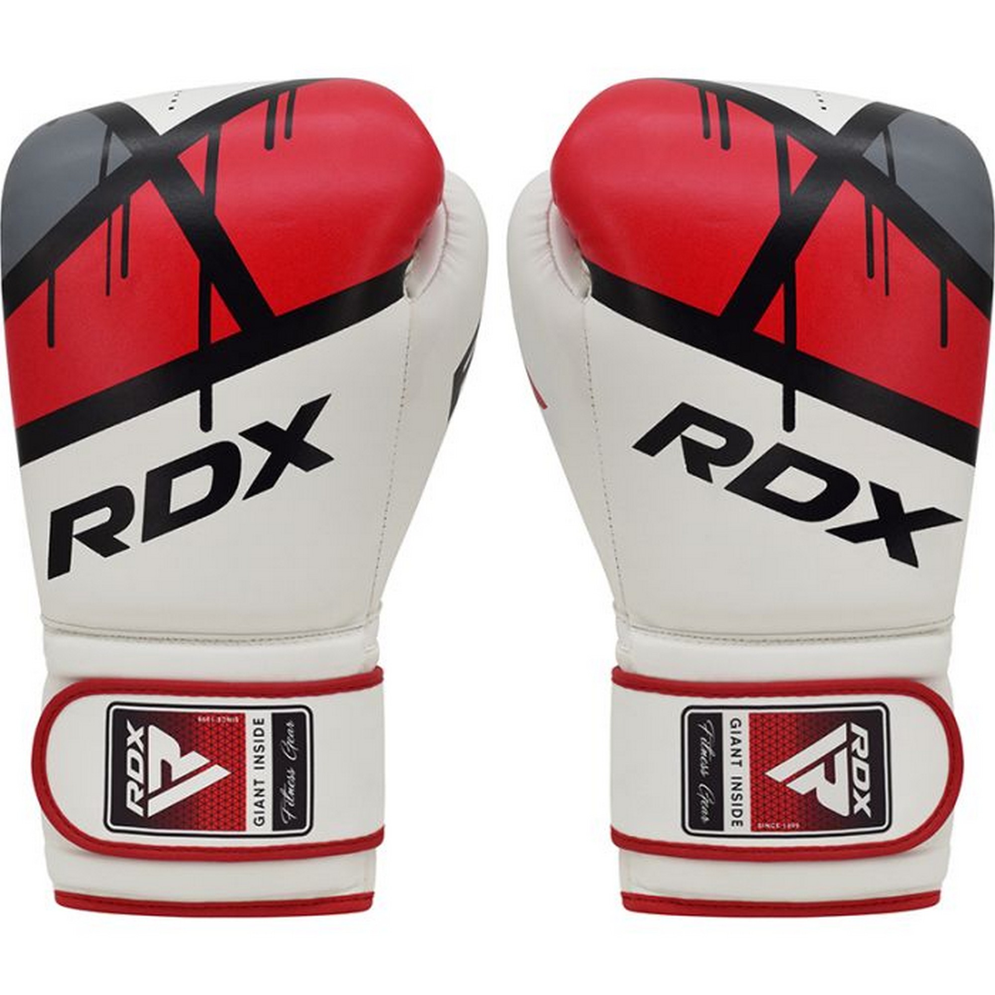 Перчатки тренировочные RDX BGR-F7R-12oz белый\красный 2000_2000