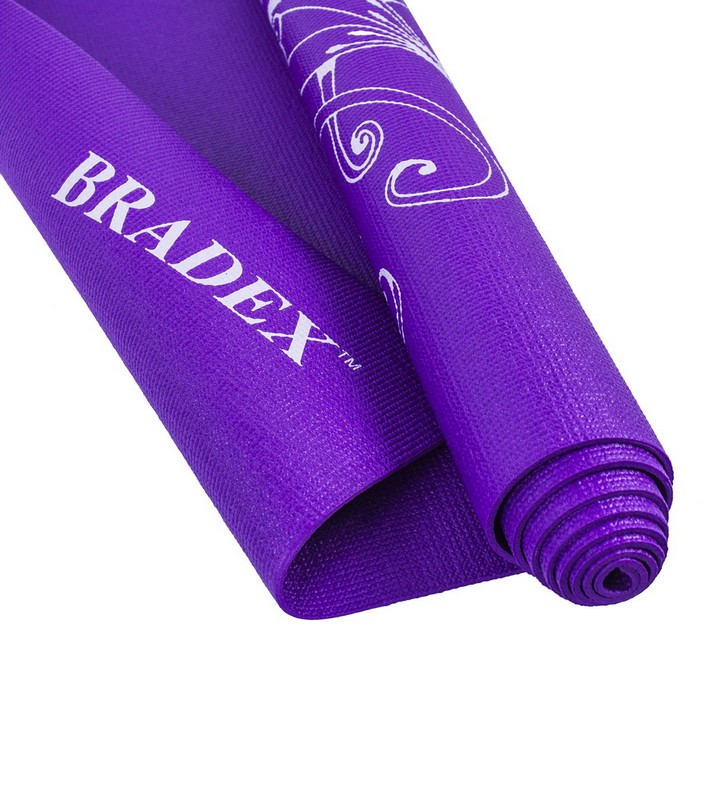 Коврик для йоги и фитнеса 173x61x0,4см Bradex с рисунком Виолет SF 0405 714_800