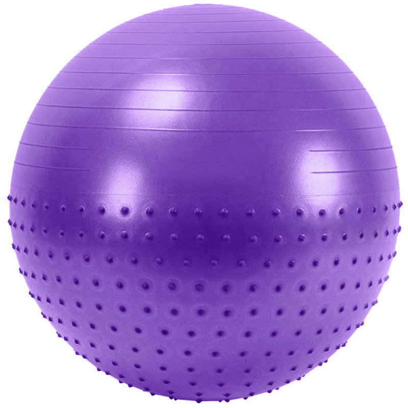 Мяч гимнастический Sportex Anti-Burst полу-массажный 65 см FBX-65-2, фиолетовый 800_800
