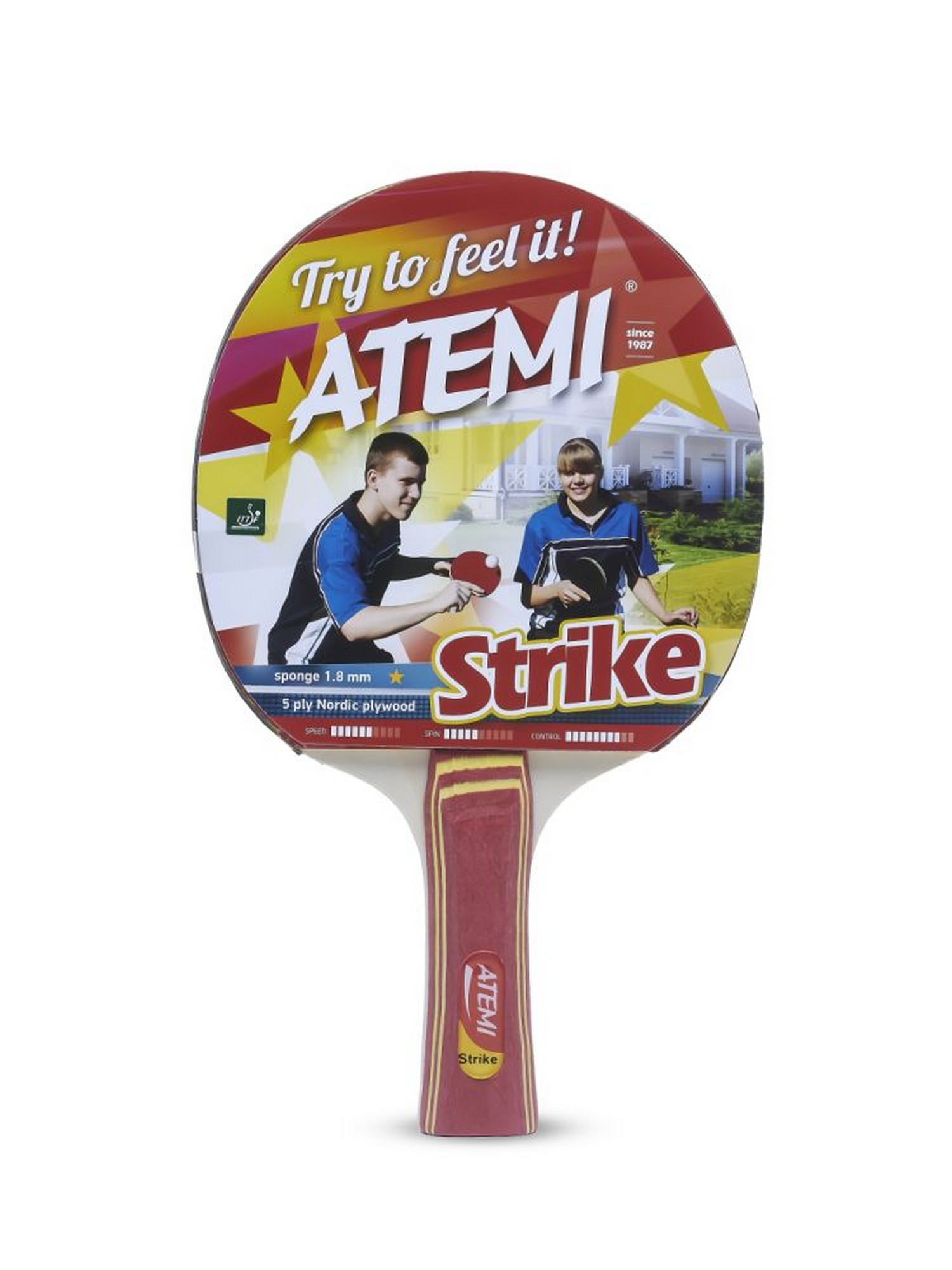 Набор для настольного тенниса Atemi Strike (2ракетки+чехол+3 мяча***) 1500_2000