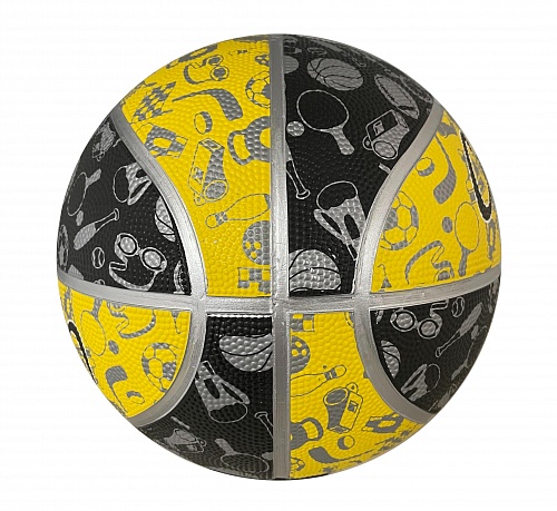 Мяч баскетбольный Larsen Style Black/Yellow 500_459