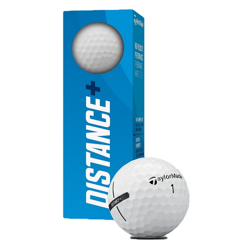 Мяч для гольфа TaylorMade Distance N7608601, 3 шт, белый 801_800