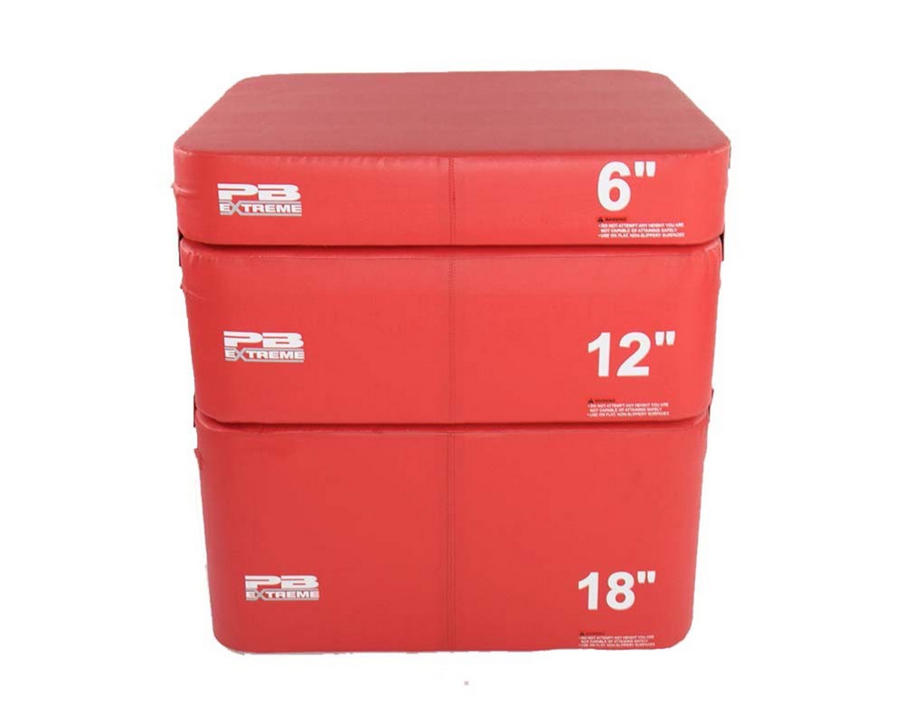 Набор плиобоксов Perform Better Extreme Foam Plyobox Set 3 3401 красный 15 см, 31 см, 46 см, красный 1000_800