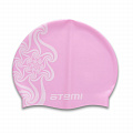 Шапочка для плавания Atemi PSC302 розовая(кружево) детская 120_120