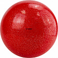 Мяч для художественной гимнастики d19см Torres ПВХ AGP-19-04 красный с блестками 120_120