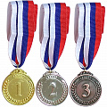 Медаль Sportex 3 место (d5 см, лента триколор в комплекте) F18540 120_120