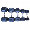 Гексагональный гантельный ряд от 32,5-40 кг Grome Fitness DB 139 120_120