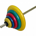 Штанга тренировочная 75,5 кг MB Barbell цветная 120_120